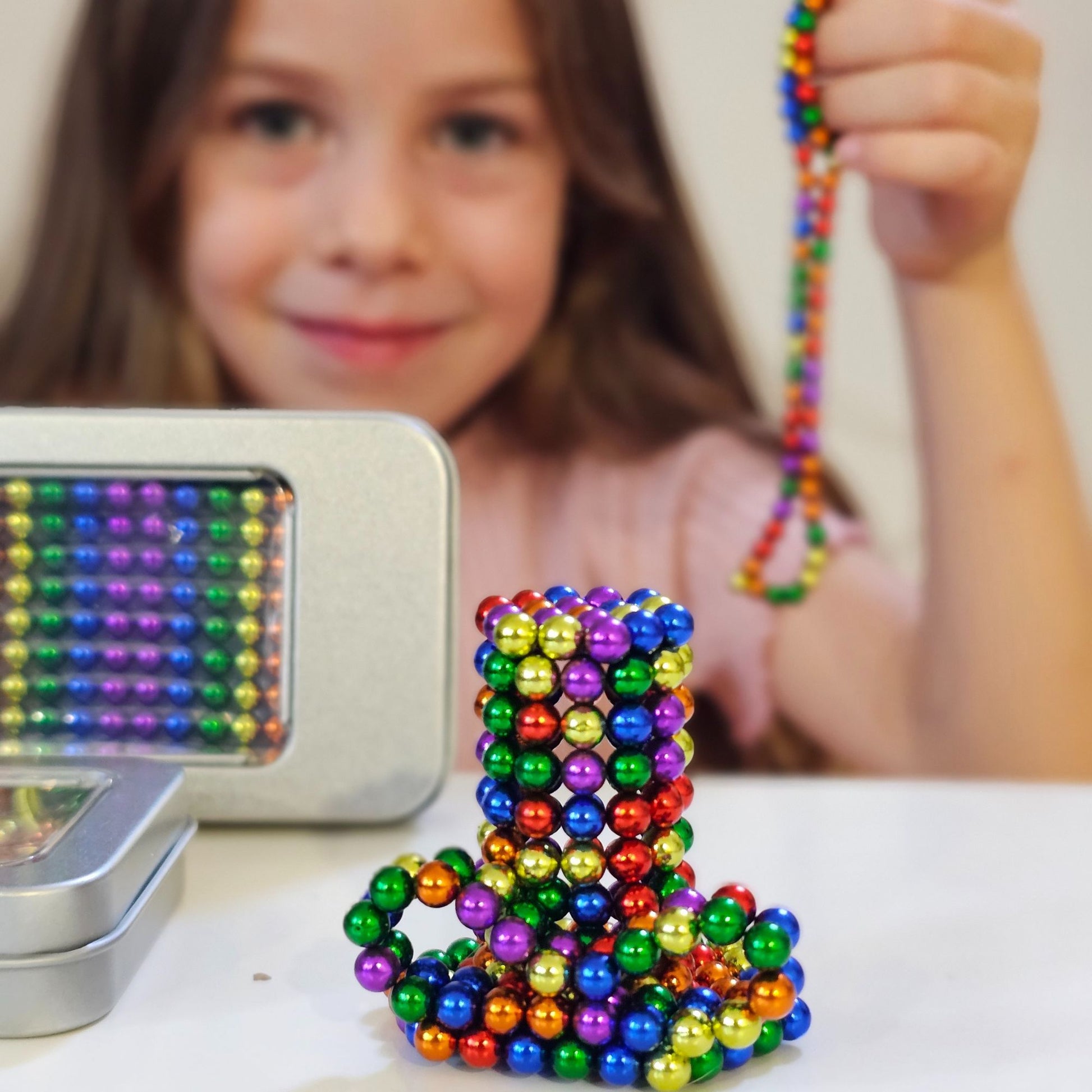 Bolas magnéticas electrónicas para niños, juguetes magnéticos coloridos,  inducción de dedo controlada con anillo de potencia, juguetes para niños