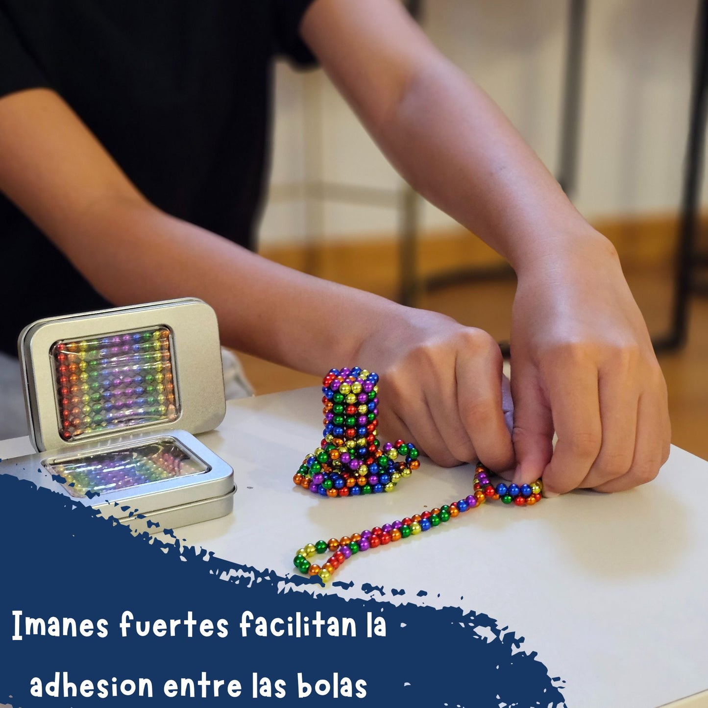 Bolas Magnéticas de Colores de 5mm - 108 piezas de bolitas magneticas de neodimio