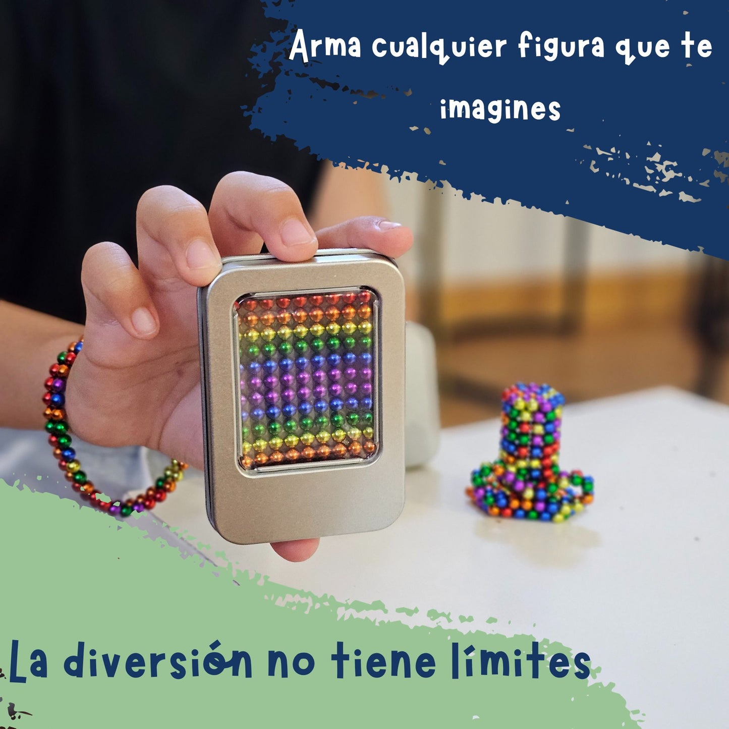 Bolas Magnéticas de Colores de 5mm para construcciones de Figuras Crea –  Funtech Kids